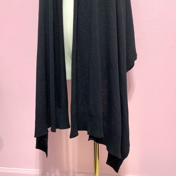 DKNY Charcoal Silk Open Front Cardigan Shawl S. V1 - Picture 2 of 8